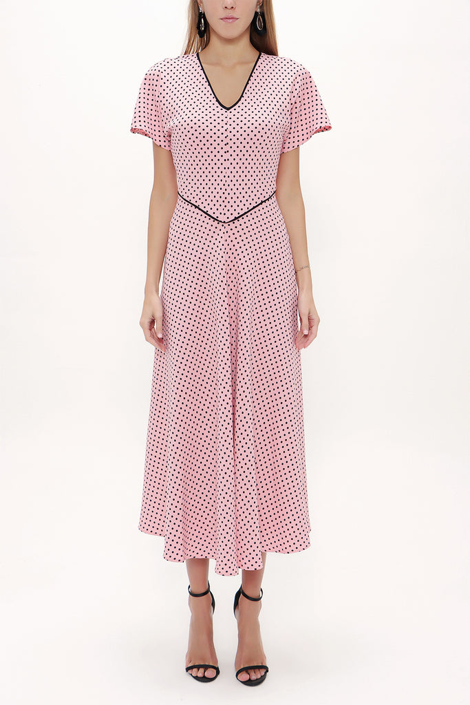 Pink Short sleeve maxi dress 92831