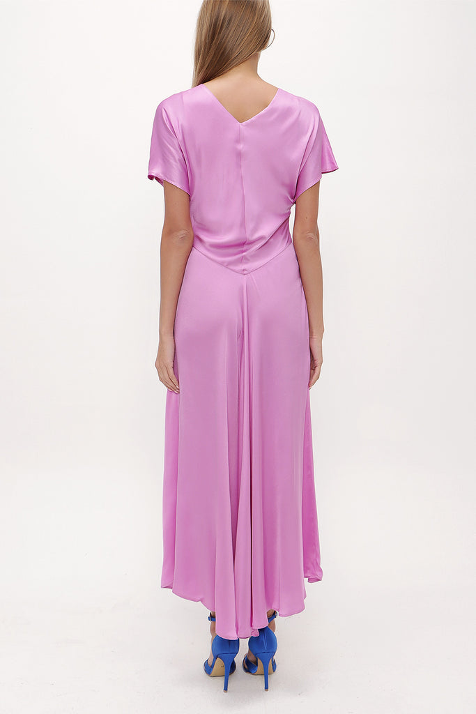 Lilac Short sleeve maxi dress 92831