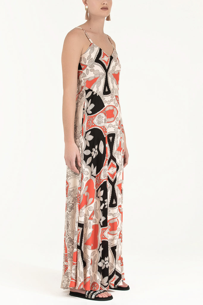 Kristal Taşlı Kolsuz Elbise Bej 92337