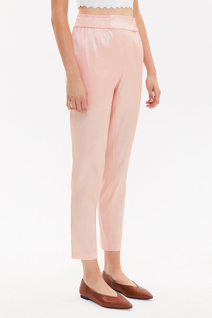 Salmon Elastic waist pants 41356