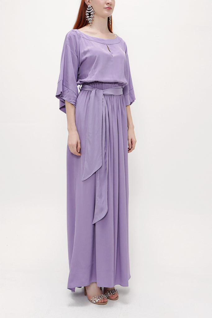 Lilac Laced wide cut maxi dress 92319