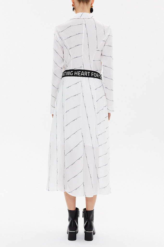 White Crushed midi dress 92789