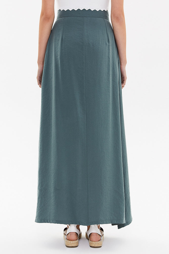 Oil Wrap-over maxi skirt  81068