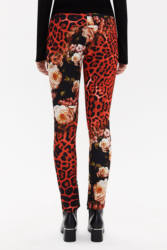 Red Printed pants 41119