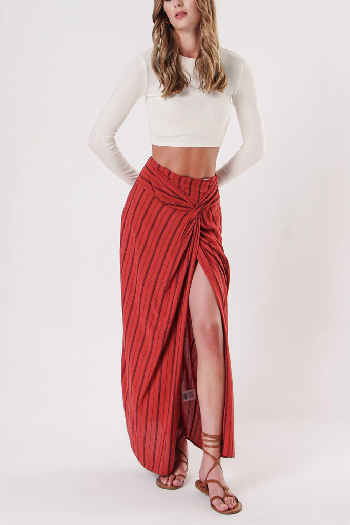 Cinnamon draped skirt 81197