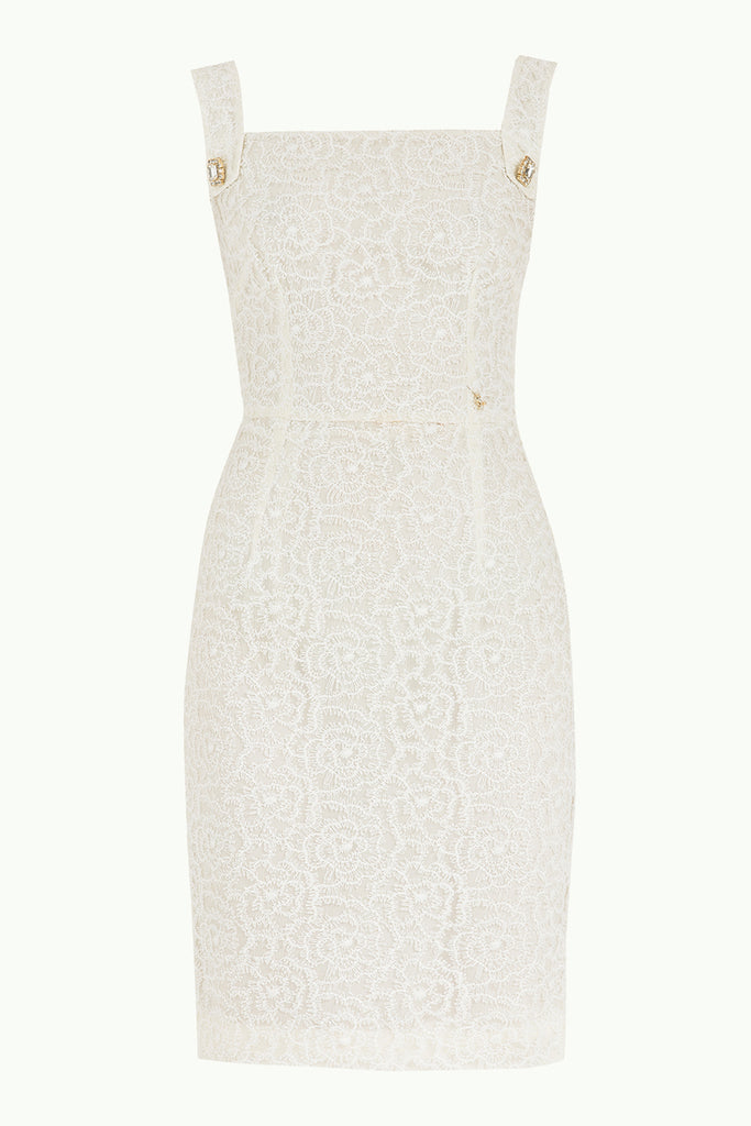 Ecru Lace mini dress 90892