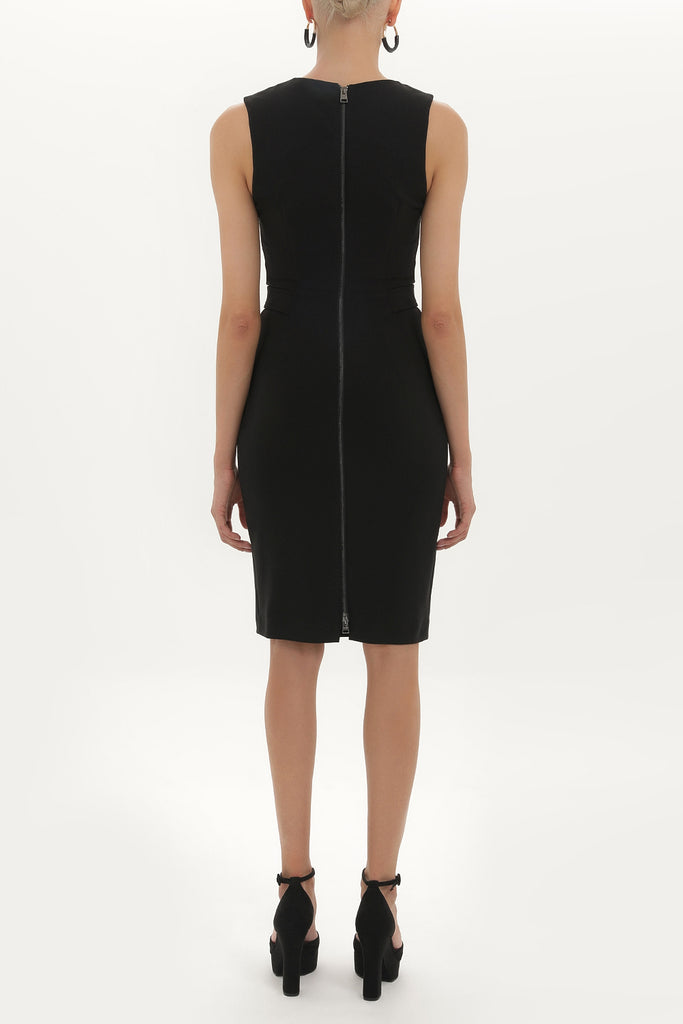 Black Belted mini dress 91728