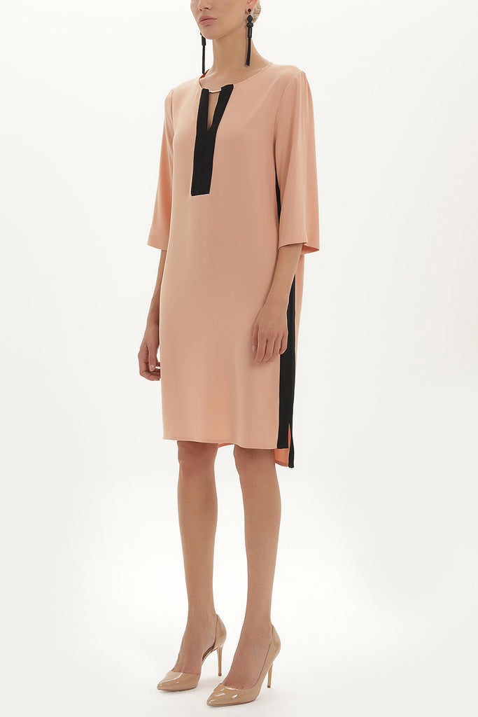 Salmon Wide cut midi dress 91428