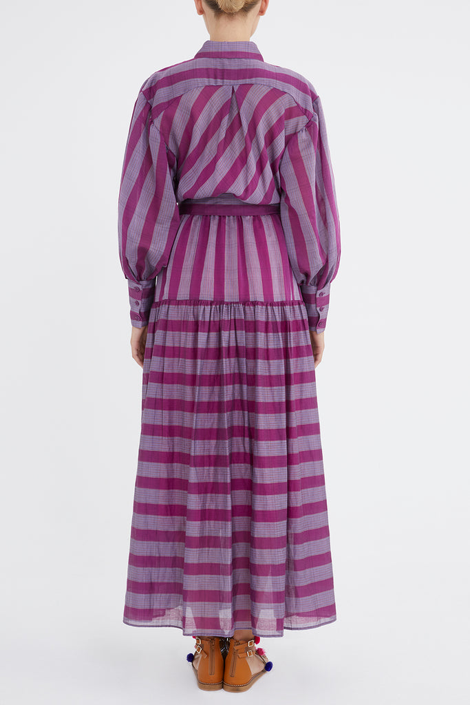 Büzgülü Uzun Elbise 92863