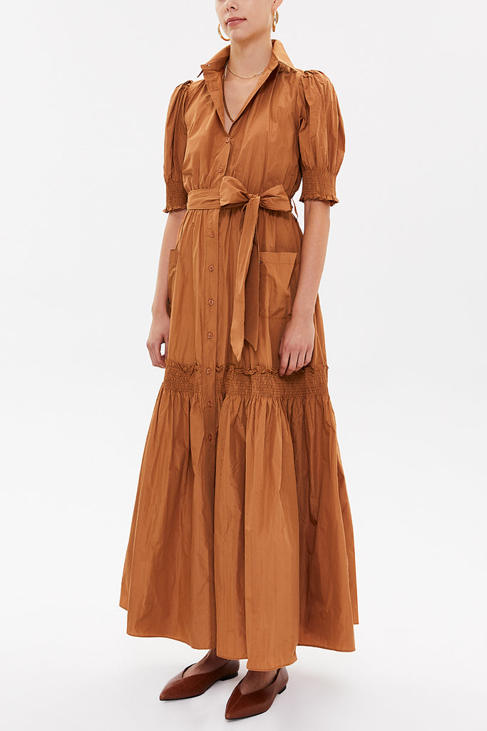 Cinnamon Elastic detail maxi dress 93109