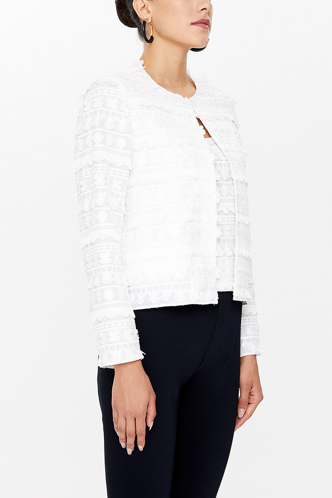 White Brode  chanel Jacket 61110