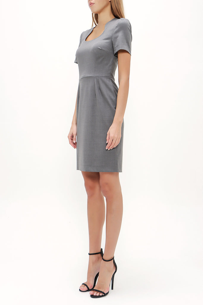 Gray Slim fit mini dress 91438
