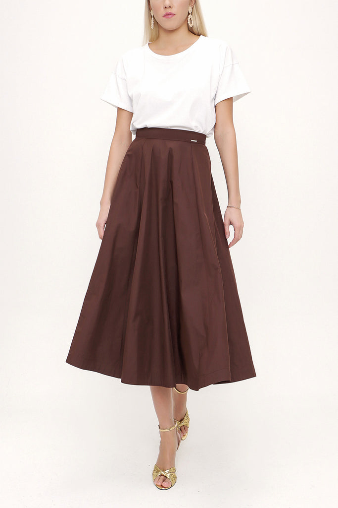 Brown Pleated skirt 81177