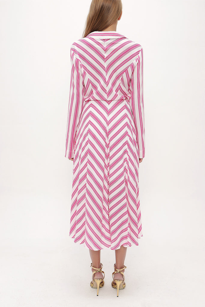 Pink Crushed midi dress 92789