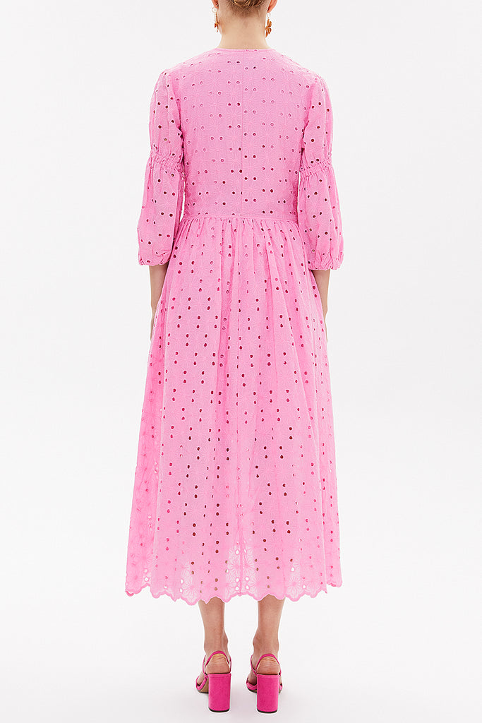 Pink Brode balloon sleeve maxi dress 92770