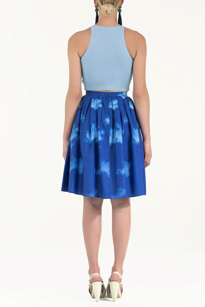 Turquoise Sleeveless woven  blouse  19470