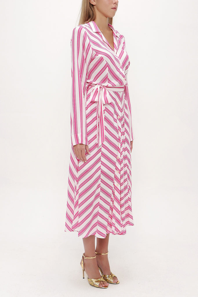 Pink Crushed midi dress 92789