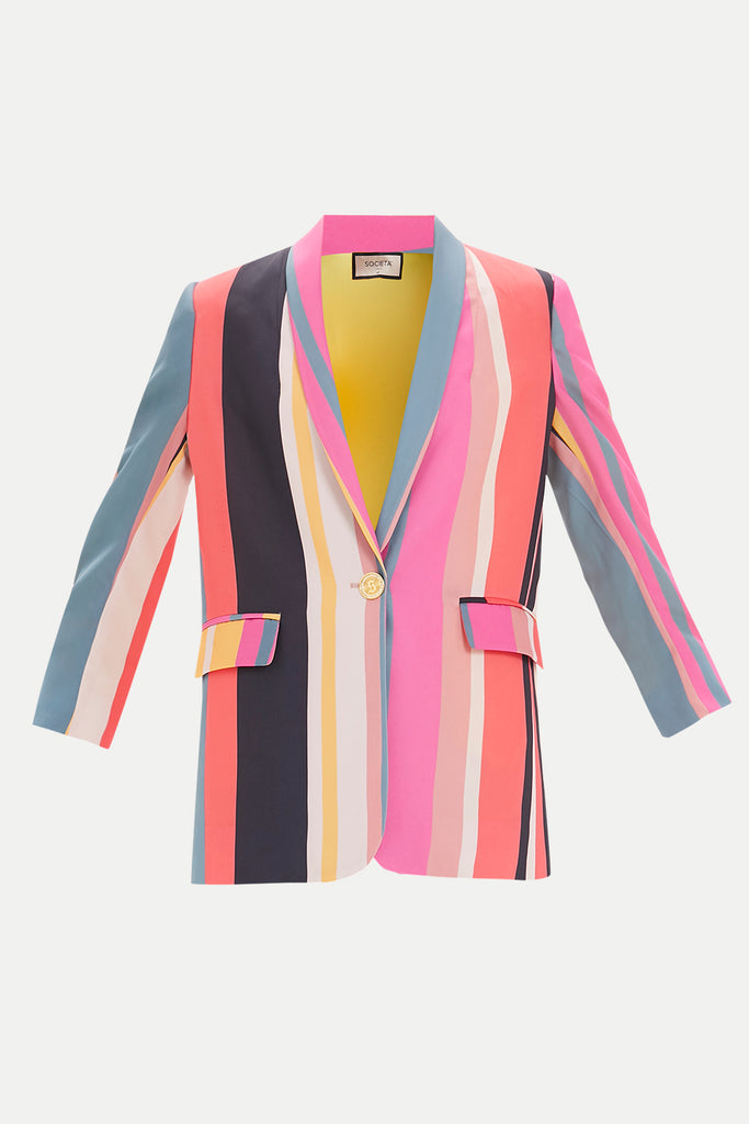 Mixed Colors Wide cut jacket 61081