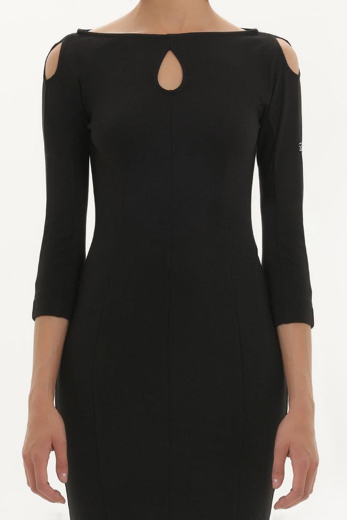 Black Slim fit dress 90845