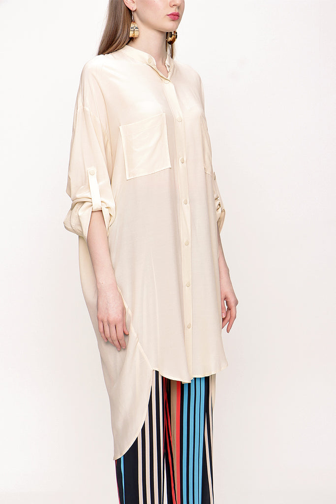 Beige Wide cut shirt 10802