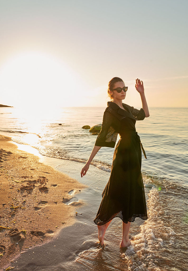 Black Scallop dress  93546