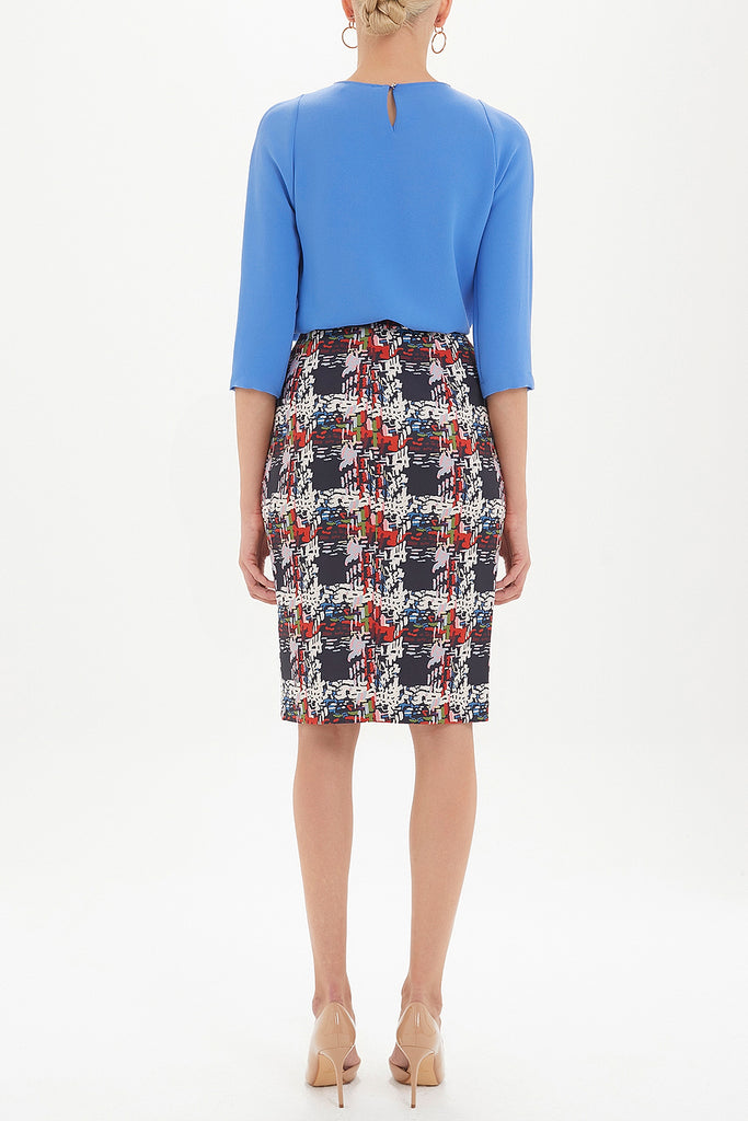 Patterned Zip detail Printed skirt 80976