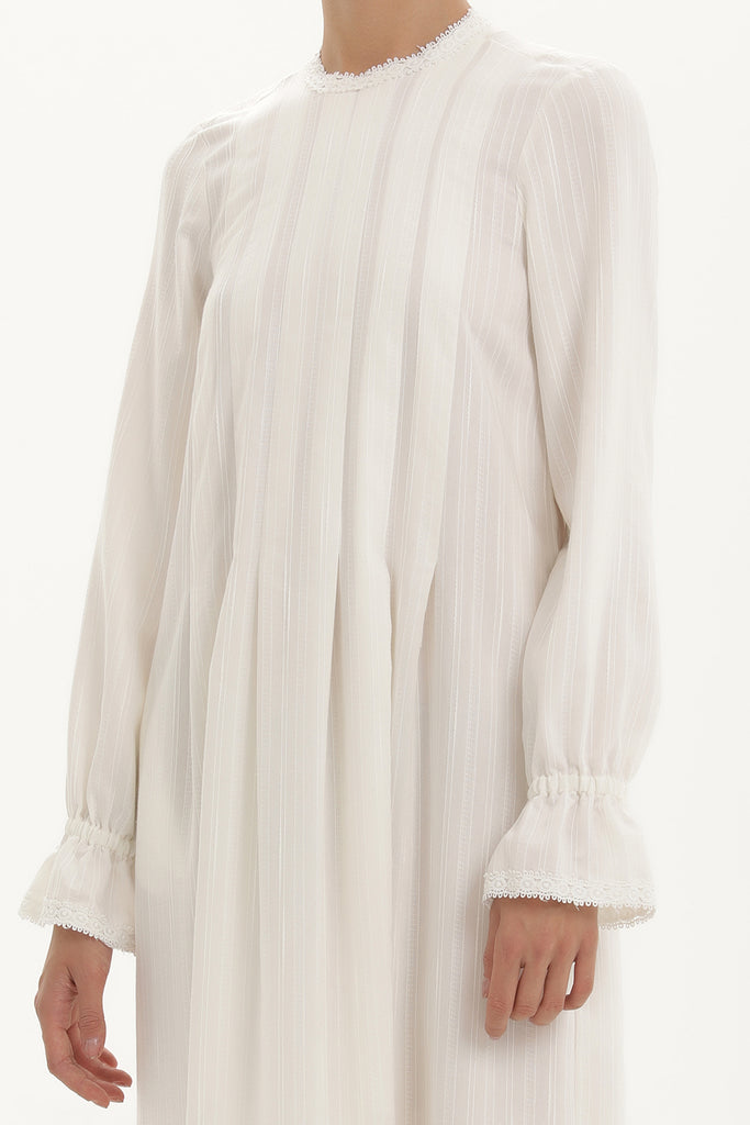 White Pilili uzun elbise 92325