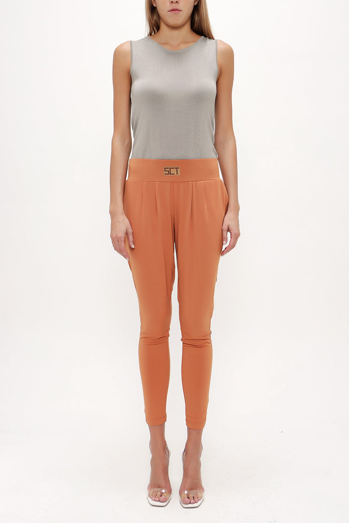 Orange Wide cut pants 40682