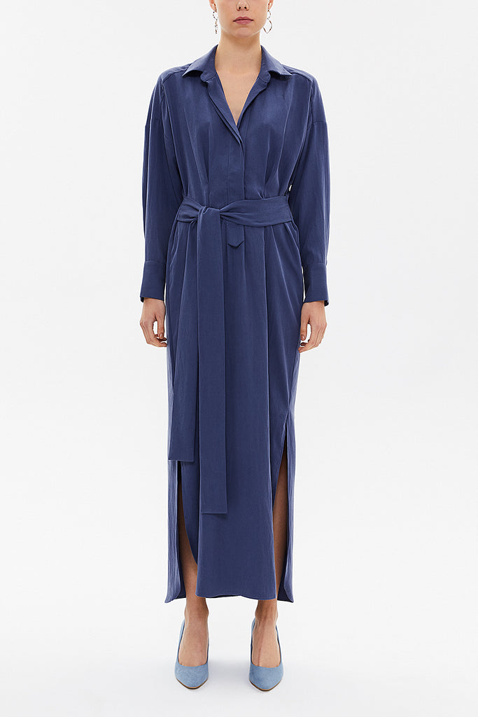 Indigo Slit detail maxi dress 92873
