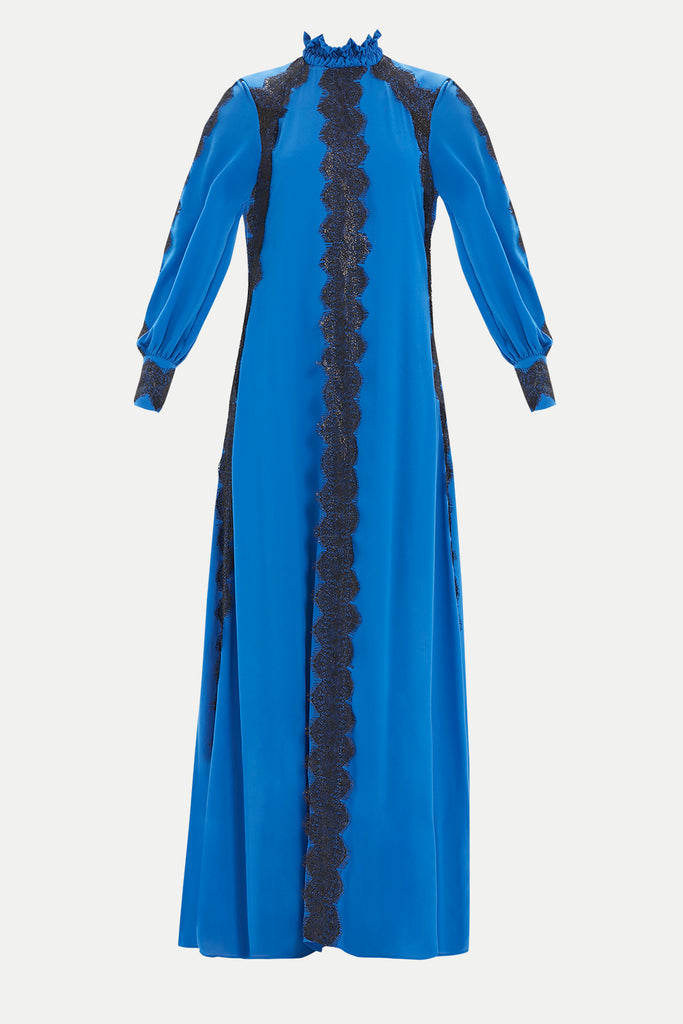 Dantelli Uzun Elbise 92329