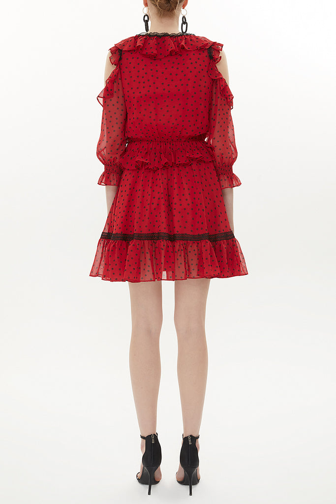 Spotted Low cut mini dress 93139