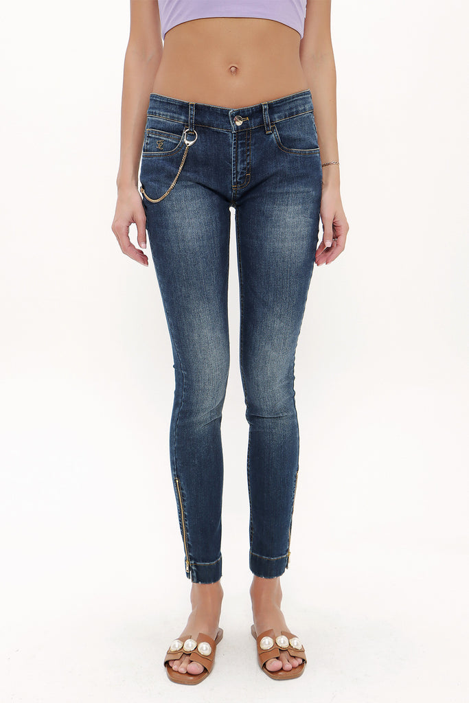 Navy Blue DISTRESSED JEANS 41042