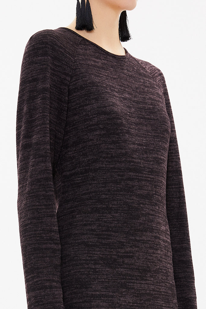 Plum Frilled skirt knit midi dress 92159