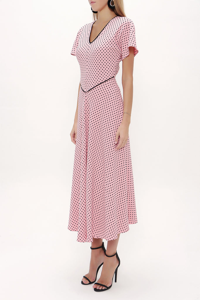 Pink Short sleeve maxi dress 92831