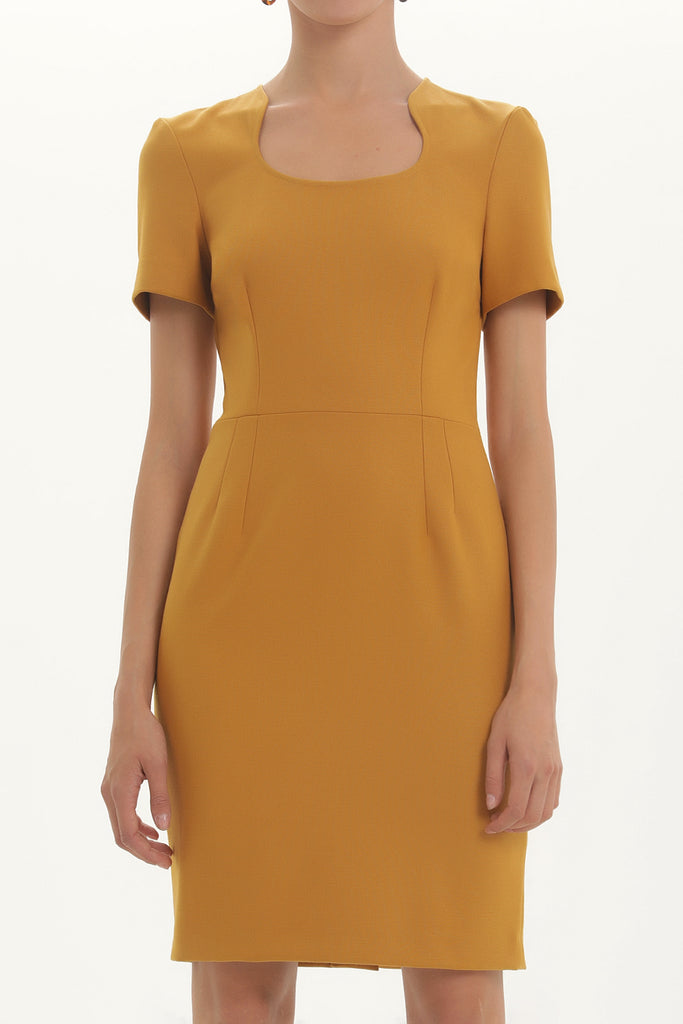 Yellow Slim fit mini dress 91438