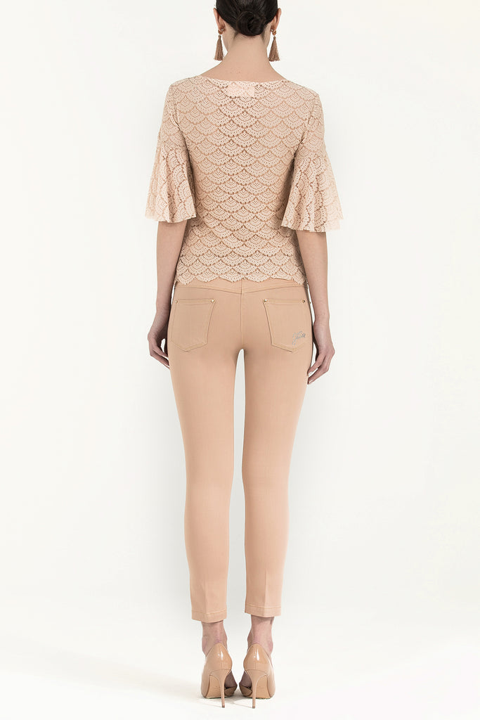 Beige Cotton Pants 40781