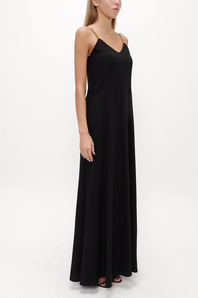 Black Crystal gems sleeveless maxi dress 92849
