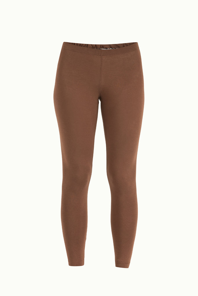 Brown Woven  leggings 41164