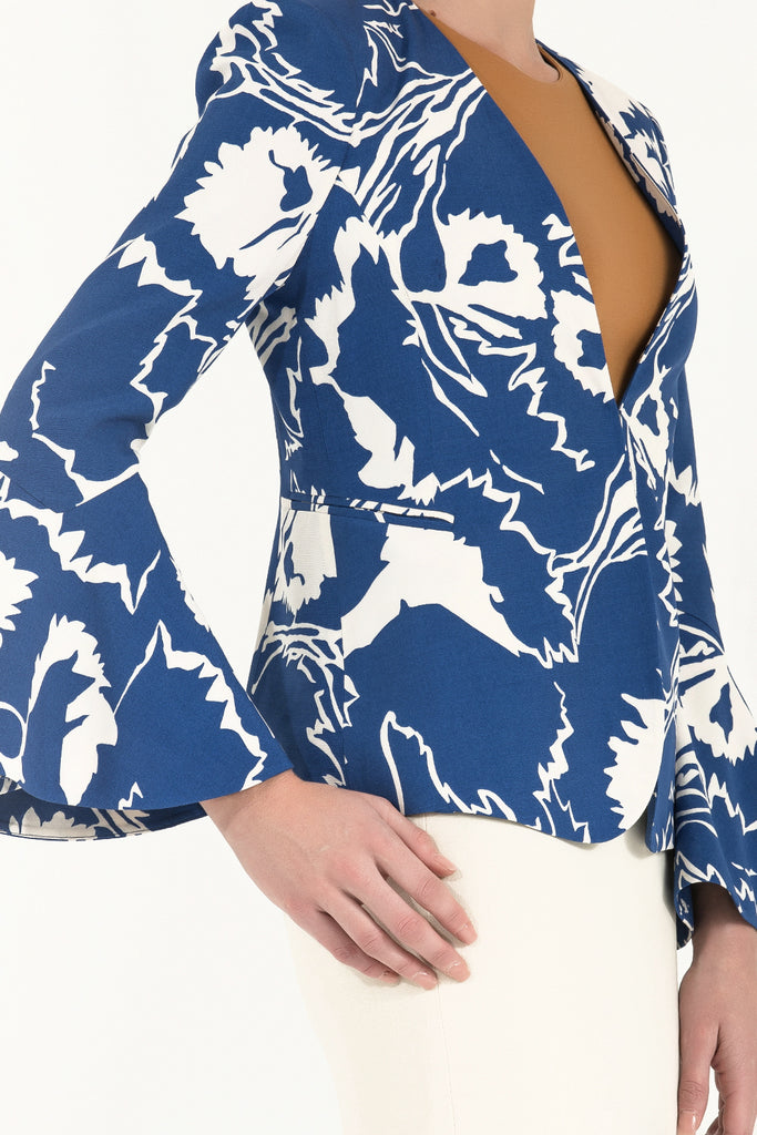 Kolları Volanlı Puantiye Desen Ceket 61009