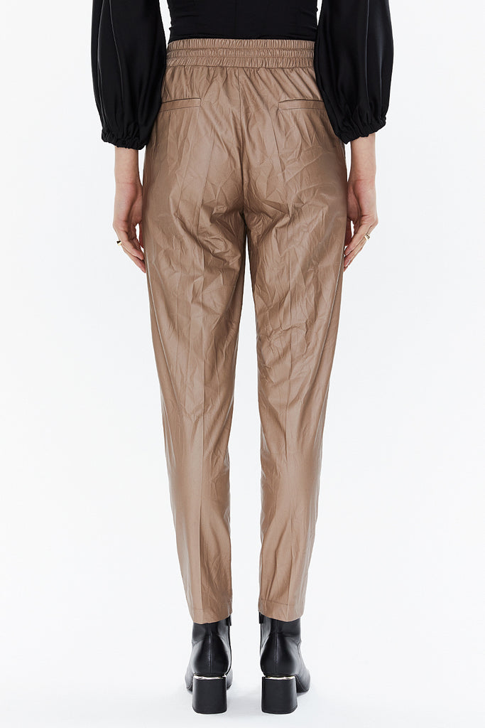 Mink Elastic faux leather pants 41515