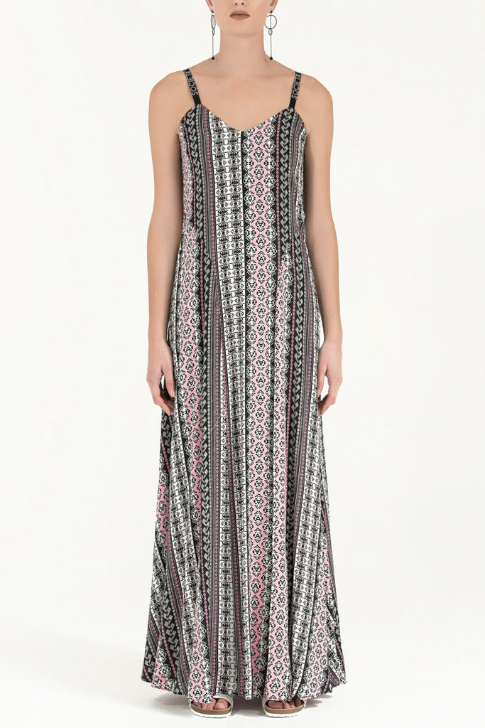 Kristal Taşlı Kolsuz Elbise Pembe 92337