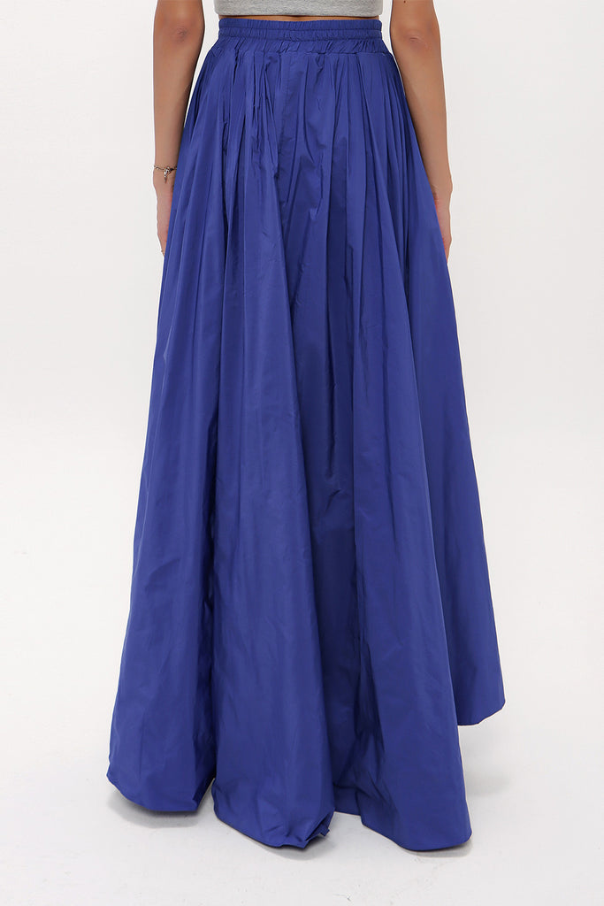 Navy Blue Pleated maxi skirt   81101