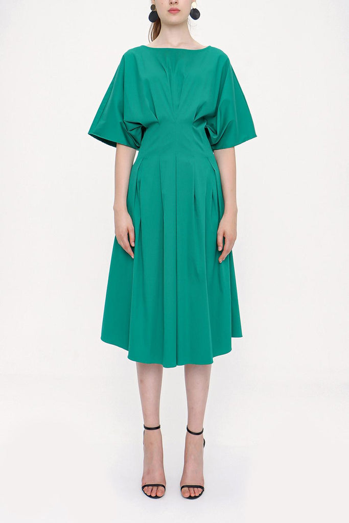 Green Seam waist dress 93951