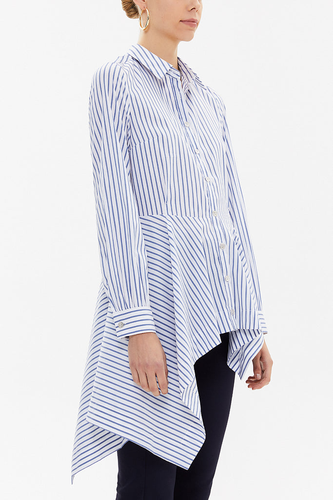 Light Blue Wide cut flowing shirt  10727