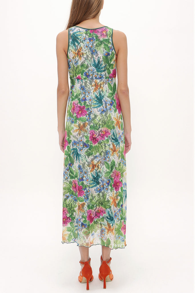 Pink Wide cut midi dress 92107