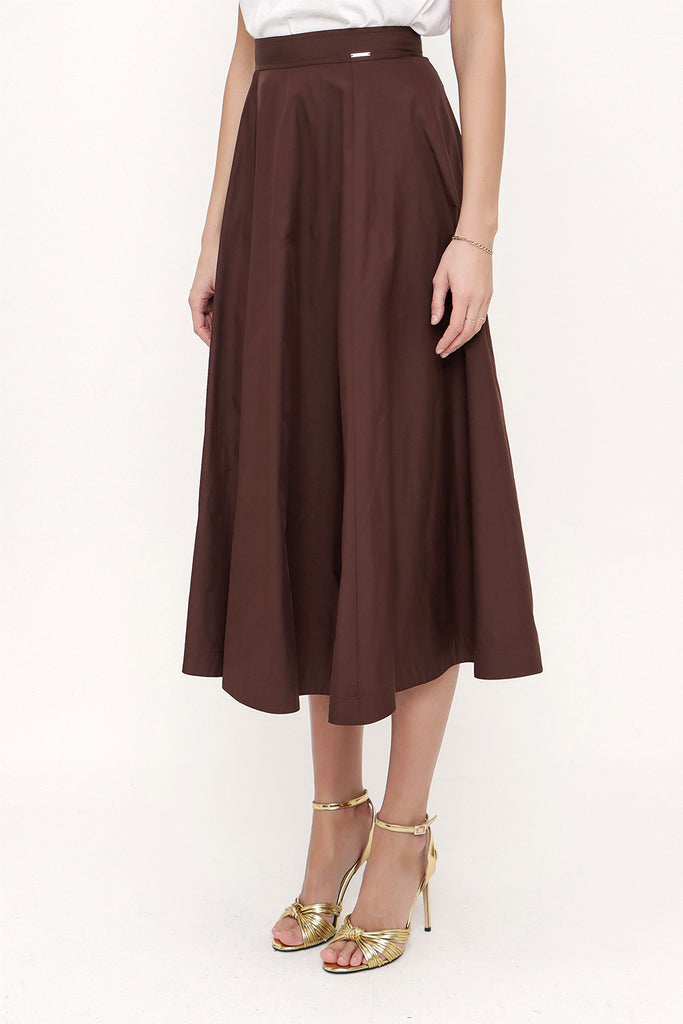 Brown Pleated skirt 81177