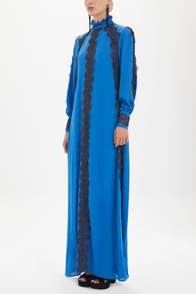 Dantelli Uzun Elbise 92329