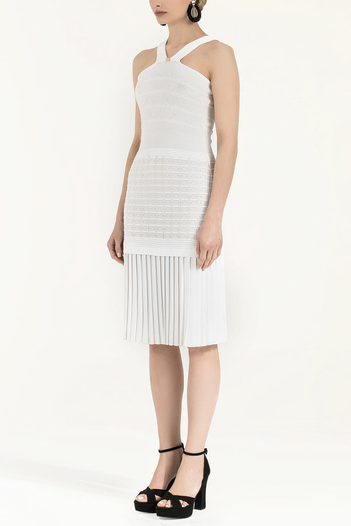 Triko Atlet Elbise Beyaz 28043