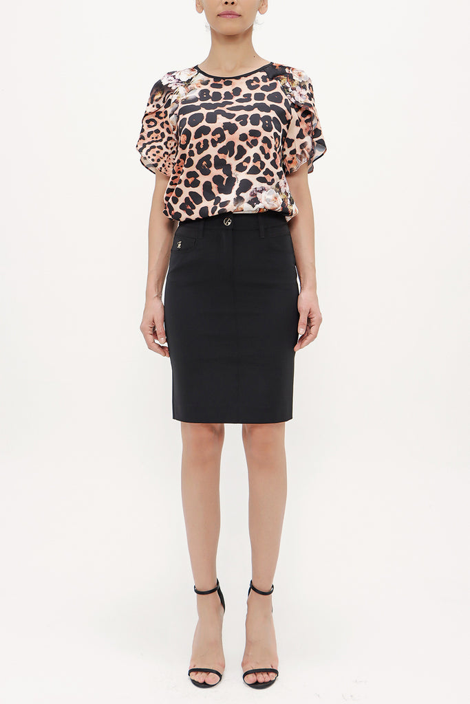 Black Slim fit skirt 80461