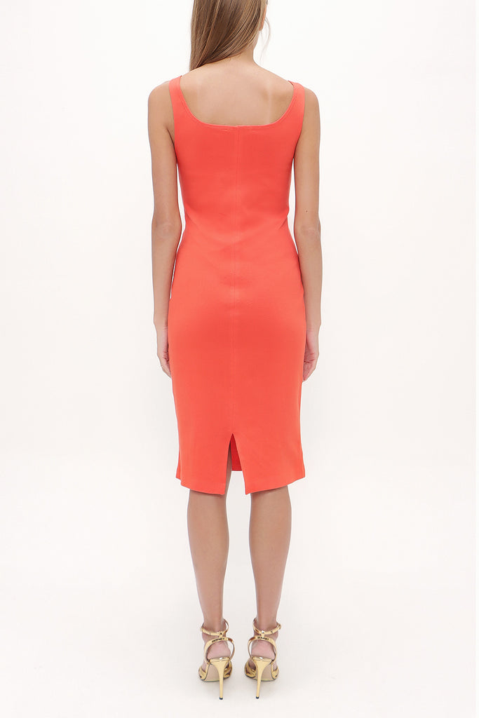 Coral Strappy Slim fit mini woven dress 91967